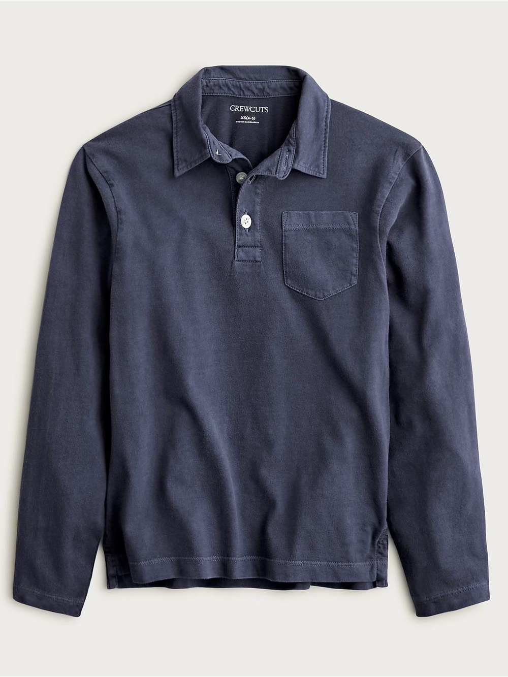 NWT - J.Crew Crewcuts Garment-Dyed Slub Polo (Navy) Size M (8-9)